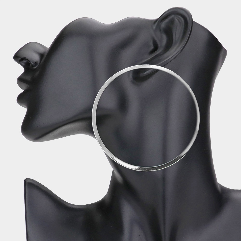 Open round circle earrings